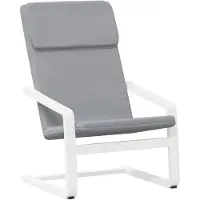 vidaXL Relaxstoel stof lichtgrijs