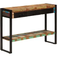 vidaXL Wandtafel 110x30x76 cm massief gerecycled hout