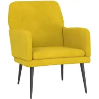 vidaXL Fauteuil 62x79x79 cm fluweel geel