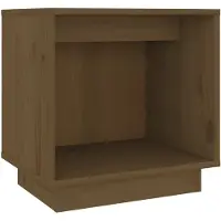 vidaXL Nachtkastje 40x30x40 cm massief grenenhout honingbruin