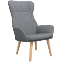 vidaXL Relaxstoel stof lichtgrijs