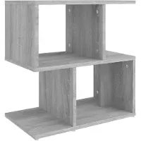 vidaXL Nachtkastje 50x30x51,5 cm bewerkt hout grijs sonoma eikenkleur