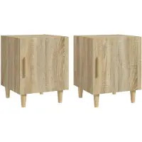 vidaXL Nachtkastjes 2 st bewerkt hout sonoma eikenkleurig
