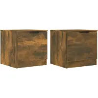 vidaXL Nachtkastjes 2 st 40x39x40 cm gerookt eikenkleurig
