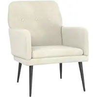 vidaXL Fauteuil 62x79x79 cm fluweel crèmekleurig