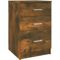 vidaXL Nachtkastje 40x40x63 cm bewerkt hout gerookt eikenkleurig