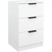 vidaXL Nachtkastje 40x36x65 cm wit