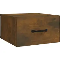 vidaXL Nachtkastje wandgemonteerd 35x35x20 cm gerookt eikenkleurig