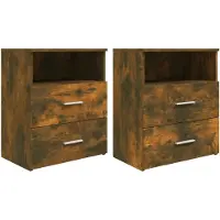 vidaXL Nachtkastjes 2 st 50x32x60 cm gerookt eikenkleurig