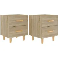 vidaXL Nachtkastjes 2 st 40x35x47,5 cm sonoma eikenkleurig