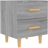 vidaXL Nachtkastje 40x35x47,5 cm grijs sonoma eikenkleurig