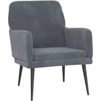 vidaXL Fauteuil 62x79x79 cm fluweel donkergrijs