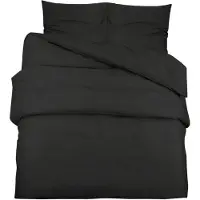 vidaXL Dekbedovertrekset 200x200 cm katoen zwart