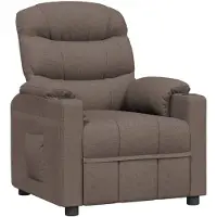 vidaXL Fauteuil verstelbaar stof taupe