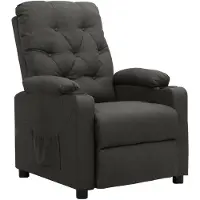 vidaXL Fauteuil verstelbaar stof donkergrijs