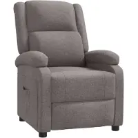vidaXL Fauteuil verstelbaar stof taupe
