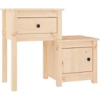 vidaXL Nachtkastje 79,5x38x65,5 cm massief grenenhout