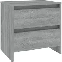 vidaXL Nachtkastje 45x34,5x44,5cm bewerkt hout grijs sonoma eikenkleur