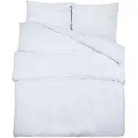 vidaXL Dekbedovertrekset 200x220 cm katoen wit