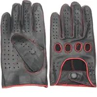Swift racing leren handschoenen zwart-rood
