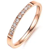 LGT JWLS LGT Jewels dames ring Rose Edelstaal Zirkonia-16mm