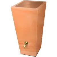 Prestige Regenton manhattan gewassen terracotta 100L incl. messing kraantje