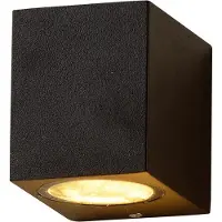 LumenXL Moderne buitenwandlamp Wolfie - zwart vierkant