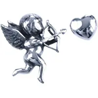 MOOYE ® - Collectie Zilveren Cupido ketting hanger - los hart