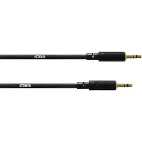 Cordial CFS 3 WW Jackplug Jack Verbindingskabel [1x Jackplug male 3,5 mm - 1x Jackplug male 3,5 mm] 3.00 m Zwart Flexibel