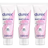 Durex Glijmiddel Natural - Extra Sensitive - 100% natuurlijk - 100ml x3