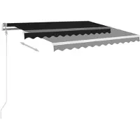 vidaXL Luifel automatisch met LED en windsensor 350x250 cm antraciet
