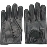 Swift retro racing leren handschoenen zwart