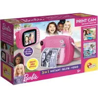Lisciani 97050 - Barbie Print: Instantcamera met printer voor foto's, geschikt voor kinderen en meisjes
