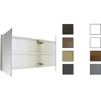 Sanicare Spiegelkast Qlassics Ambiance 80 cm. 2 dubbelzijdige spiegeldeuren Belluno-eiken