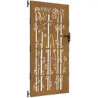 vidaXL Poort 85x175 cm bamboe-ontwerp cortenstaal