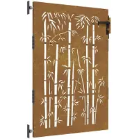 vidaXL Poort 85x150 cm bamboe-ontwerp cortenstaal