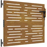 vidaXL Poort 85x100 cm vierkant cortenstaal