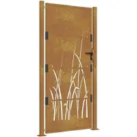 vidaXL Poort grasontwerp 100x200 cm cortenstaal