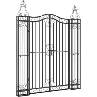vidaXL Poort 121x8x150 cm smeedijzer zwart