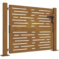 vidaXL Poort 100x100 cm vierkant cortenstaal