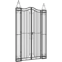 vidaXL Poort 121x8x200 cm smeedijzer zwart