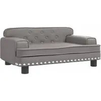 vidaXL Hondenmand 70x45x30 cm kunstleer grijs