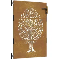 vidaXL Poort 85x150 cm boomontwerp cortenstaal