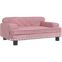 vidaXL Hondenmand 70x45x30 cm fluweel roze