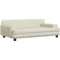 vidaXL Hondenmand 90x53x30 cm kunstleer crèmekleurig