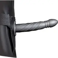 Ouch! Ouch - Holle Strap-on dildo gedraaid 20 cm - Grijs