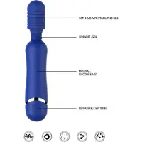 Shots Siliconen Massage Wand Vibrator Flexibel - Blauw
