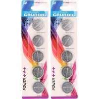 Grundig 2 pakjes Knoopcel batterijen 5 stuks CR2450