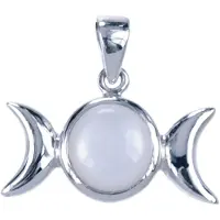 MOOYE ® - Collectie Zilveren Maanfase met witte schelp ketting hanger