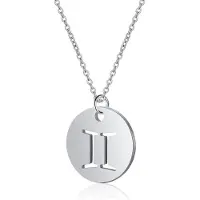LGT JWLS Sterrenbeeld Tweelingen Dames Ketting Zilverkleurig Ronde Hanger